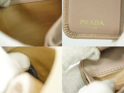 PRADA サフィアーノ 折財布 ピンクベージュ
