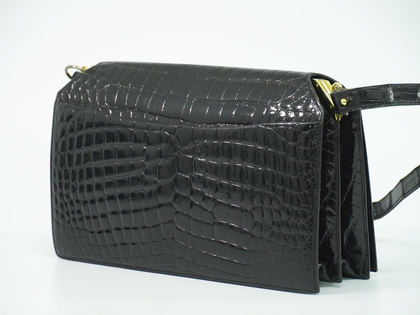 Christian Dior クロコダイル ショルダーバッグ ブラック