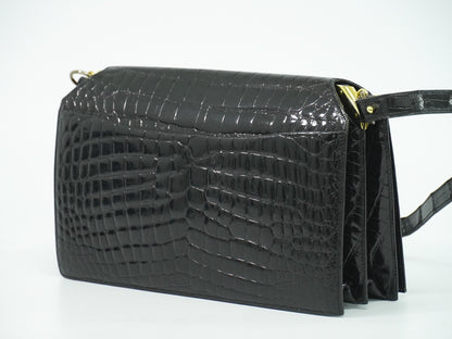 Christian Dior クロコダイル ショルダーバッグ ブラック