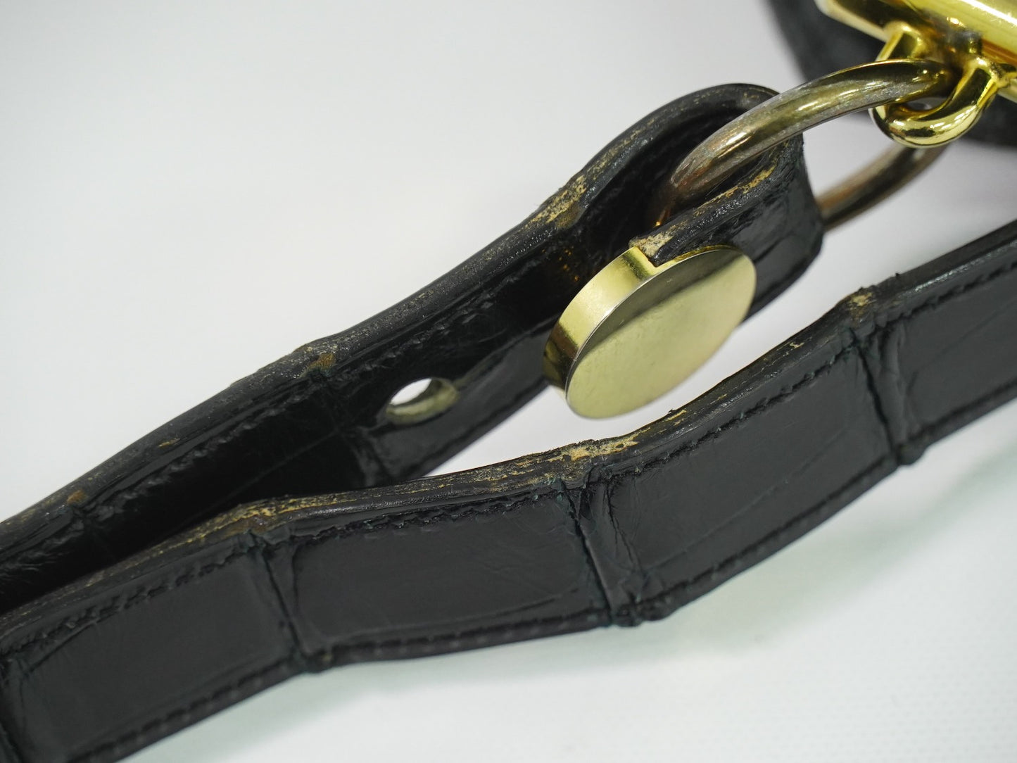 Christian Dior クロコダイル ショルダーバッグ ブラック