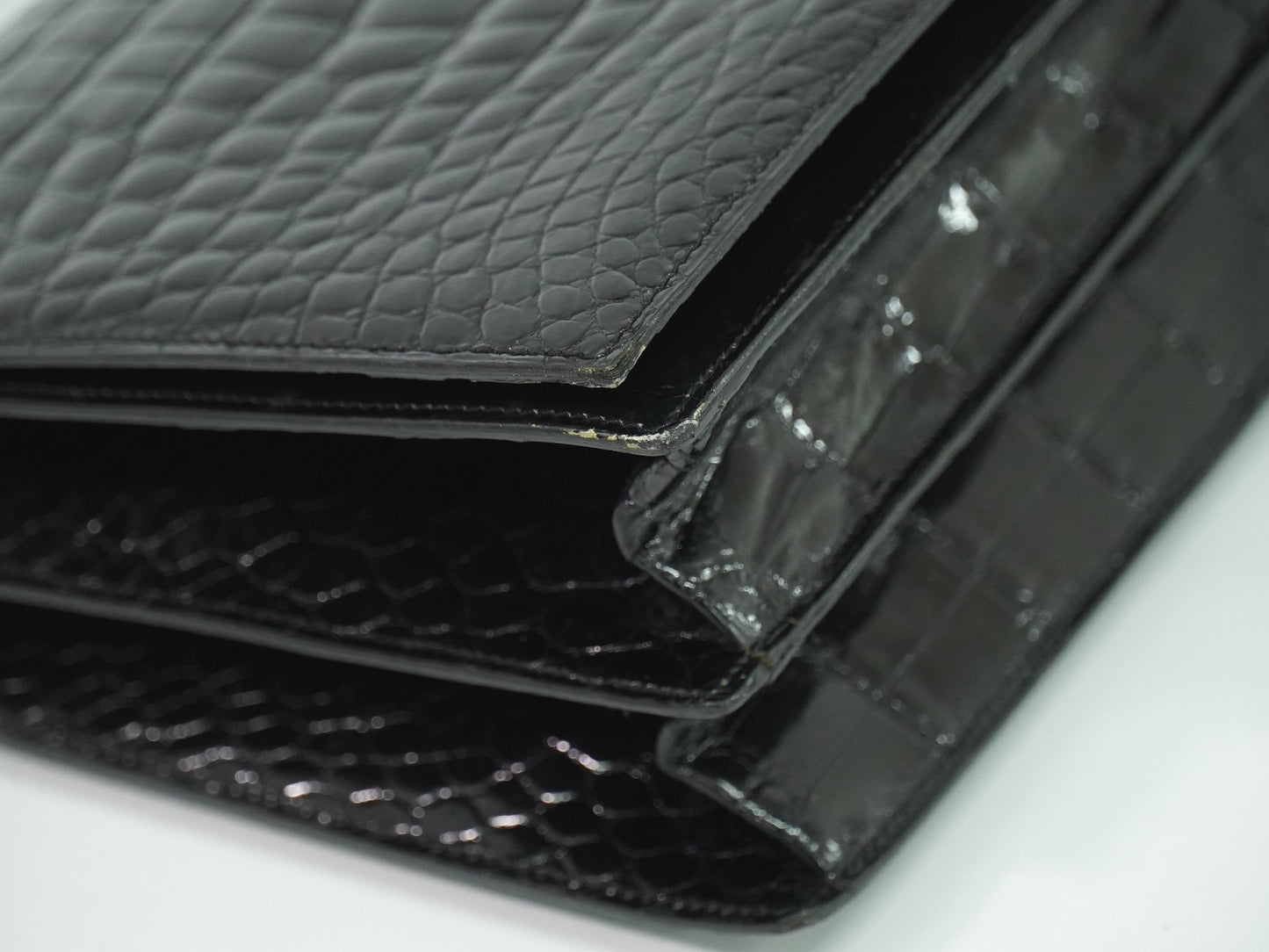 Christian Dior クロコダイル ショルダーバッグ ブラック