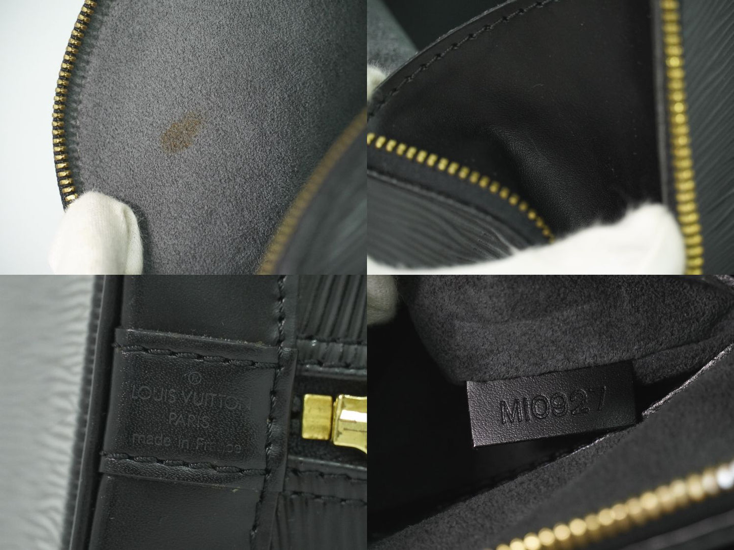 LOUIS VUITTON アルマ エピ レザー ハンドバッグ ノワール M52142