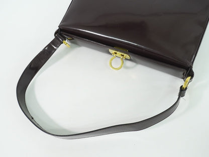 Salvatore Ferragamo ガンチーニ ショルダーバッグ ブラウン