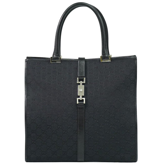 GUCCI ジャッキー GGキャンバス トートバッグ ブラック 002･1064