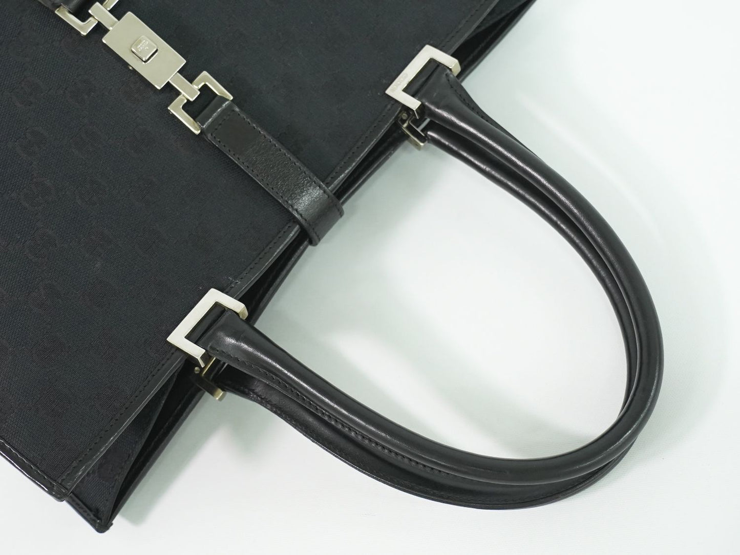 GUCCI ジャッキー GGキャンバス トートバッグ ブラック 002･1064