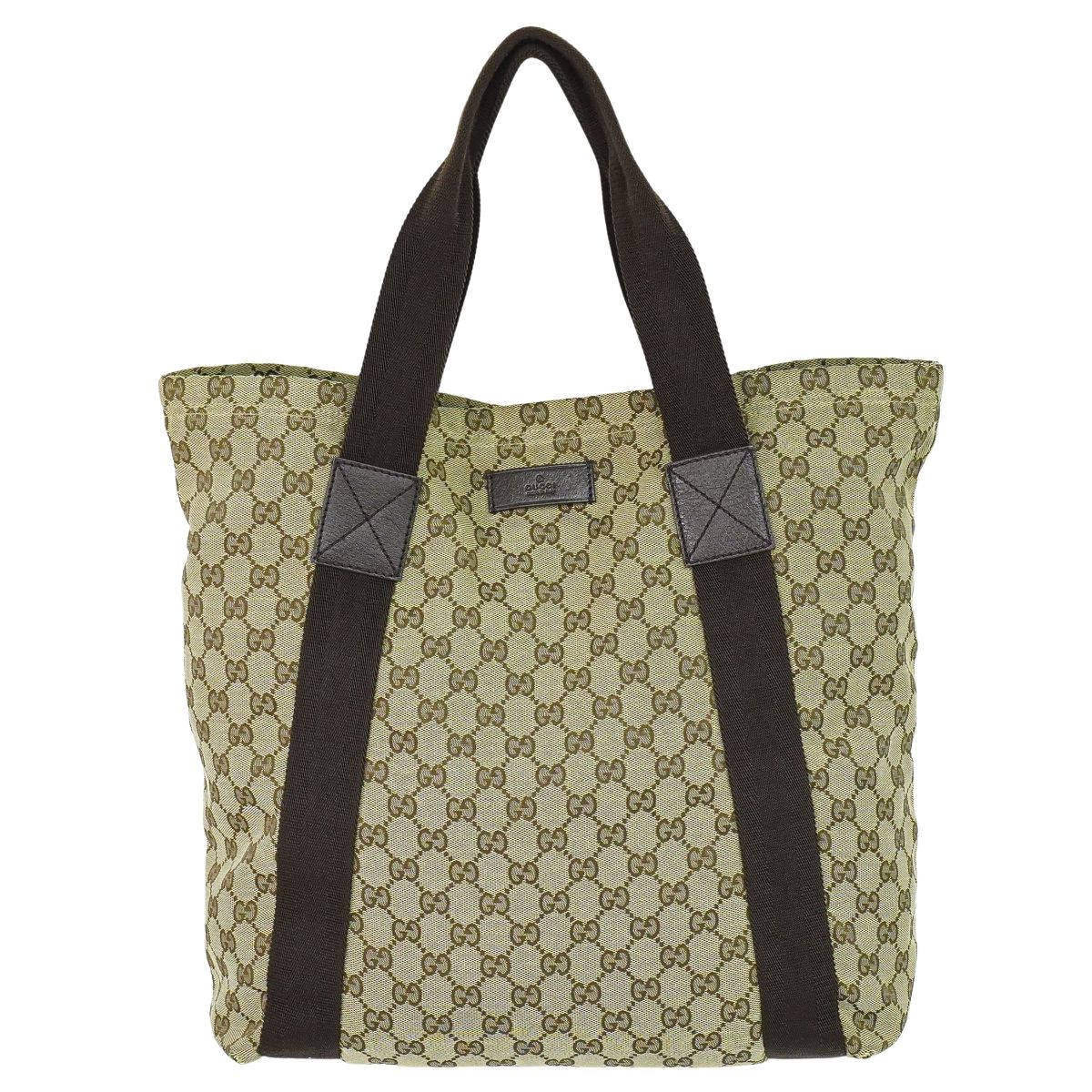 GUCCI GGキャンバス トートバッグ ベージュ ブラウン 189669