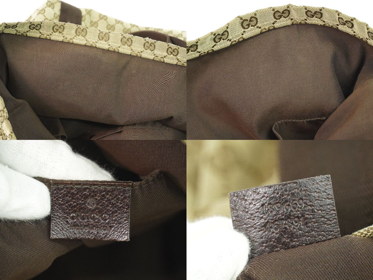 GUCCI GGキャンバス トートバッグ ベージュ ブラウン 189669