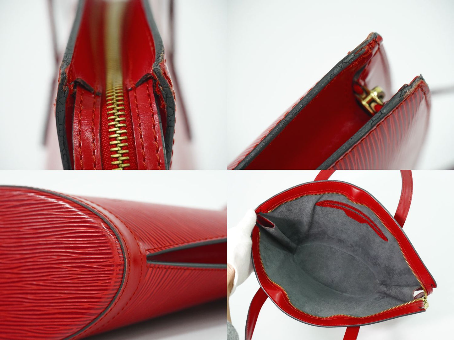 LOUIS VUITTON サンジャック エピ レザー トートバッグ カスティリアンレッド M52277