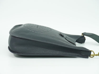 HERMES エヴリン 1 GM アルデンヌ ショルダーバッグ 〇T刻 1990年 ネイビー