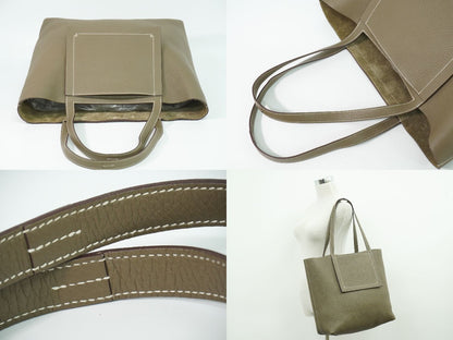 HERMES カバセリエ 46 トリヨンクレマンス レザー ショルダーバッグ B刻 2023年 エトゥープ