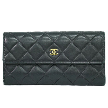 CHANEL シャネル ココマーク マトラッセ 長財布 ブラック