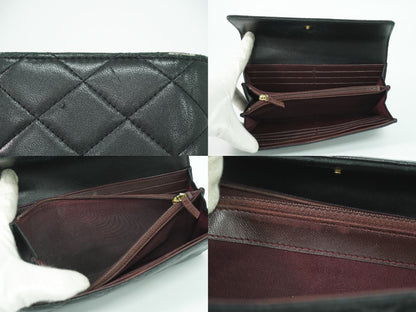 CHANEL シャネル ココマーク マトラッセ 長財布 ブラック