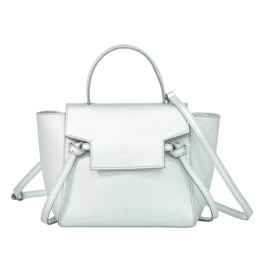 CELINE ベルトバッグ ナノ 2WAY ショルダーバッグ シルバー