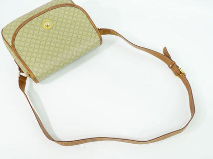 CELINE マカダム ショルダーバッグ ベージュ