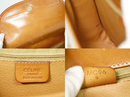 CELINE マカダム ショルダーバッグ ベージュ