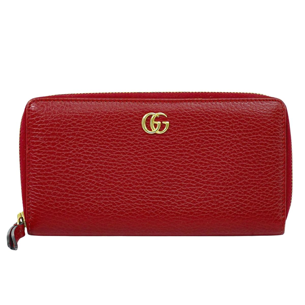 GUCCI GGマーモント 長財布 レッド 456117