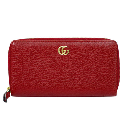GUCCI GGマーモント 長財布 レッド 456117