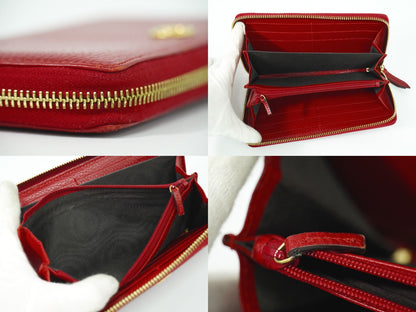 GUCCI GGマーモント 長財布 レッド 456117