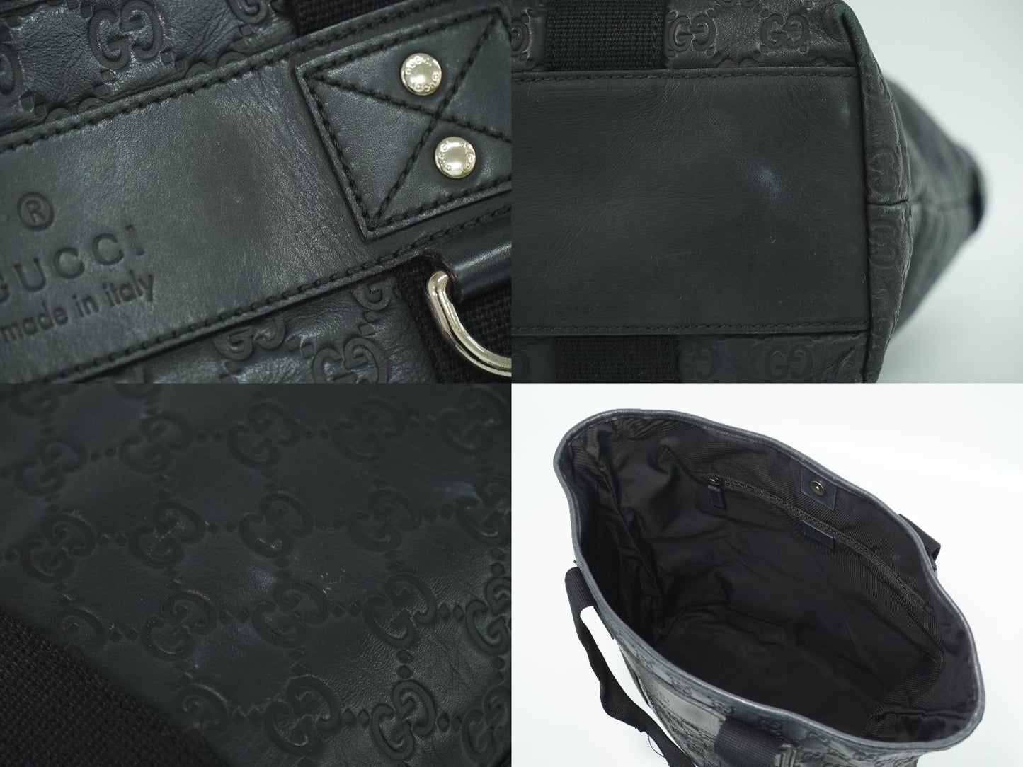 GUCCI パラナ グッチシマ レザー トートバッグ ブラック 268175
