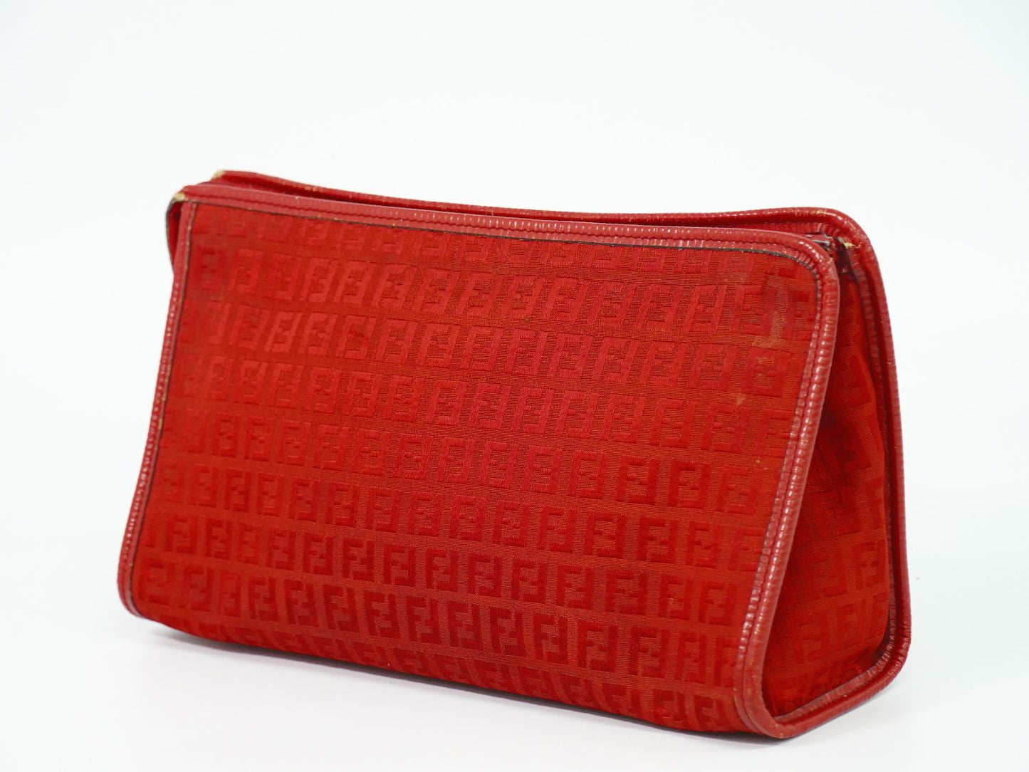 FENDI ズッキーノ クラッチバッグ レッド