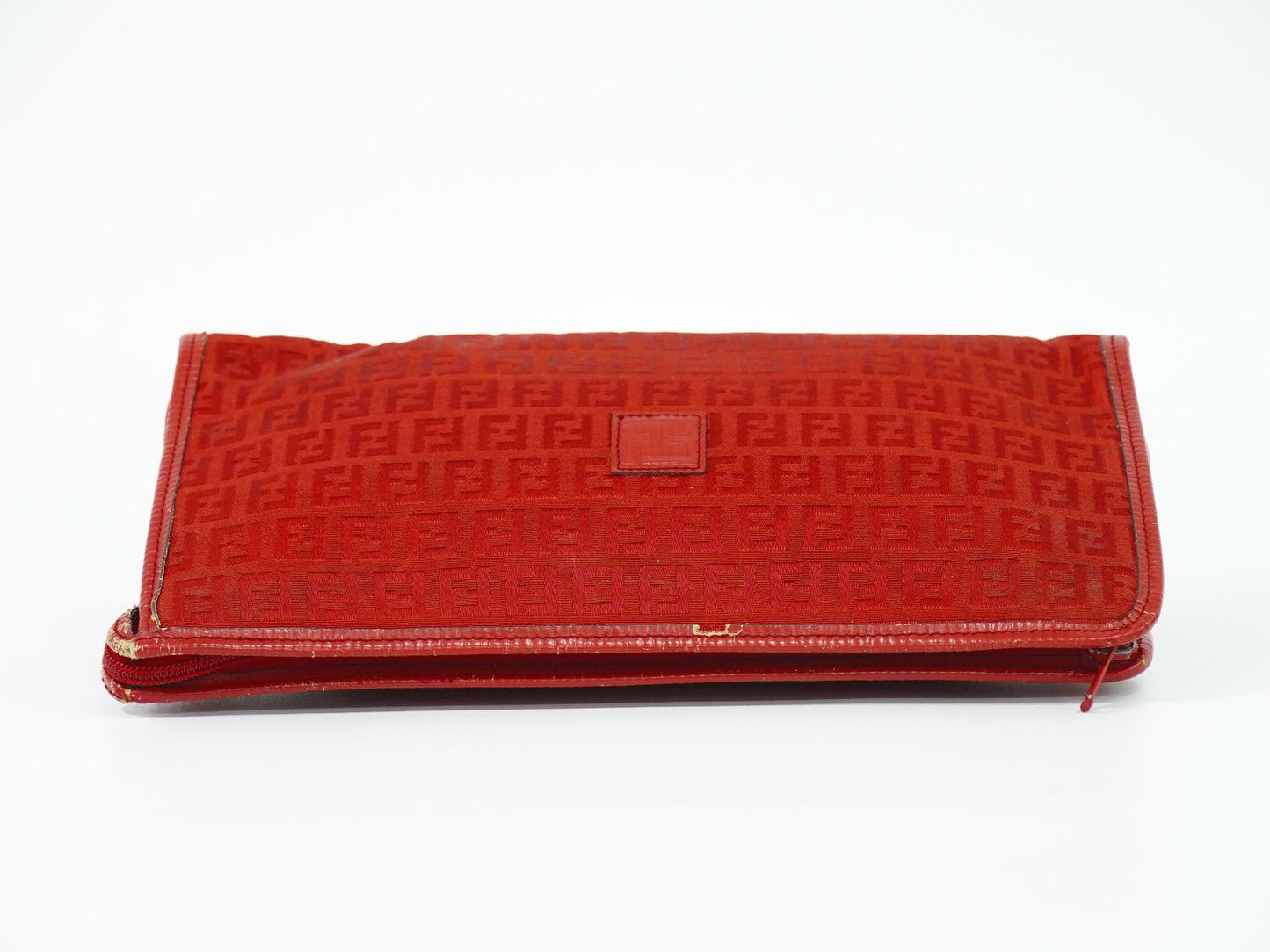 FENDI ズッキーノ クラッチバッグ レッド