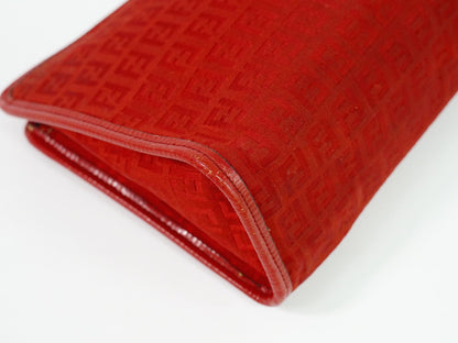 FENDI ズッキーノ クラッチバッグ レッド