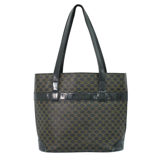 CELINE マカダム トートバッグ ブラック ブラウン