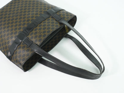 CELINE マカダム トートバッグ ブラック ブラウン