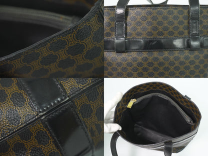 CELINE マカダム トートバッグ ブラック ブラウン