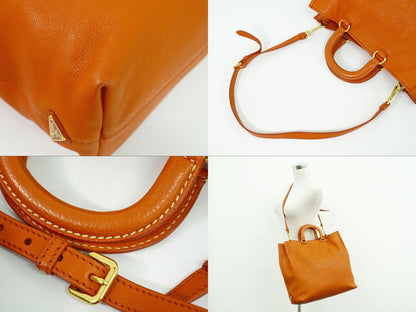 PRADA 2WAY ショルダーバッグ オレンジ