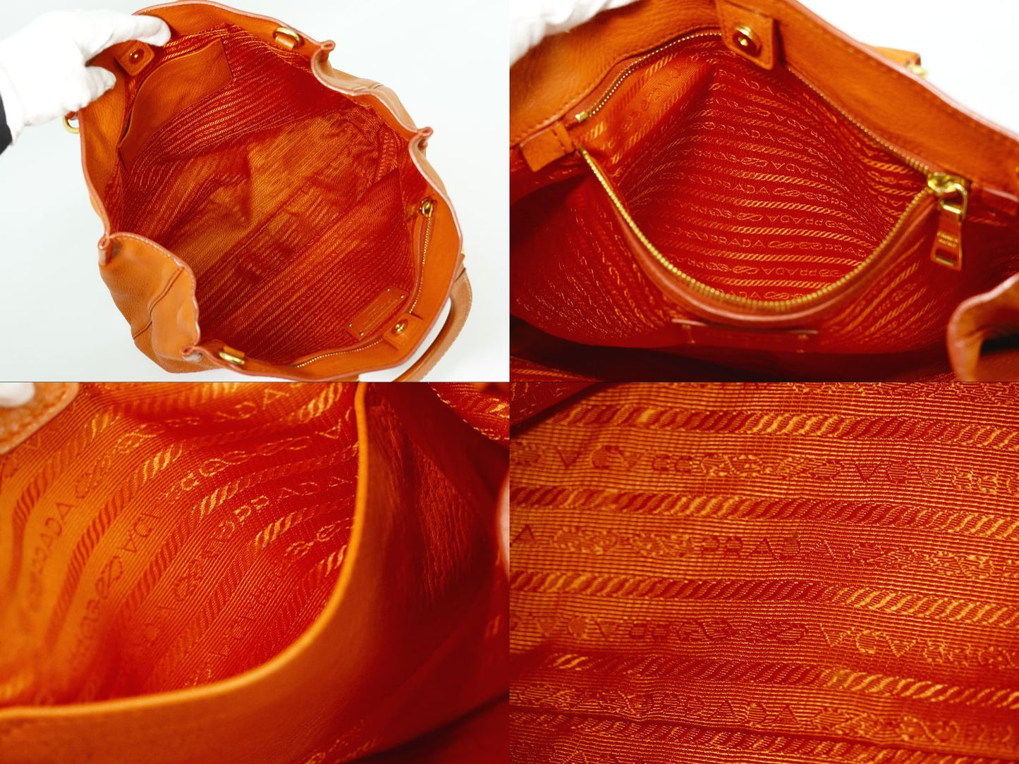 PRADA 2WAY ショルダーバッグ オレンジ