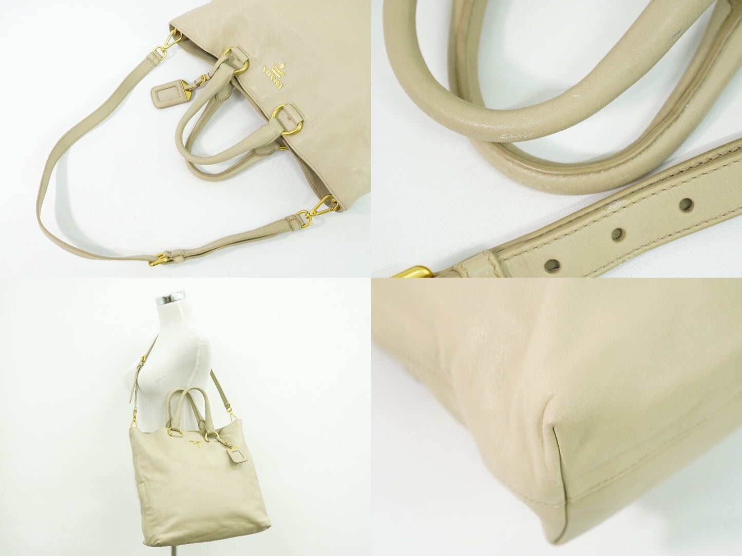 PRADA 2WAY ショルダーバッグ ベージュ