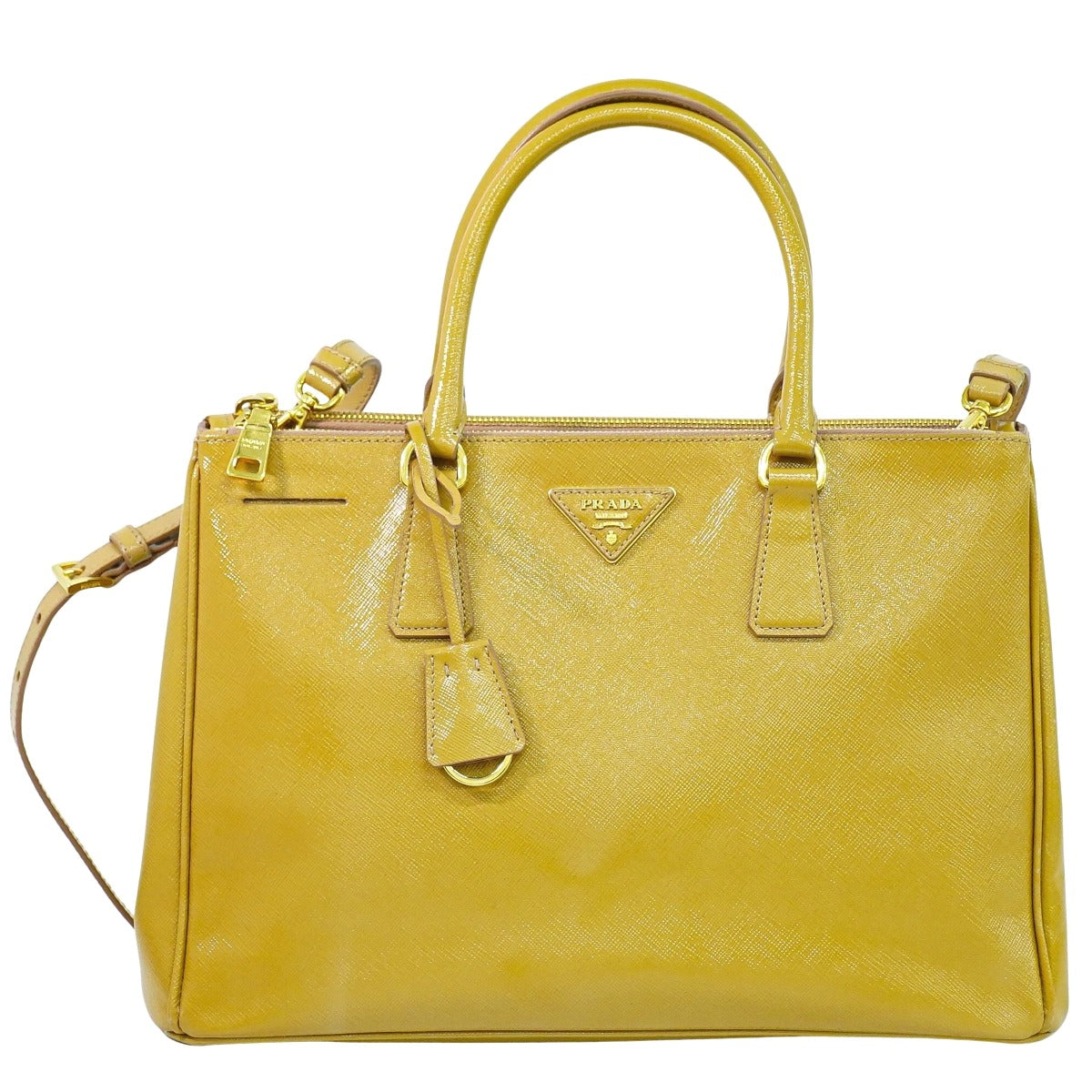 PRADA ガレリア ラージ 2WAY ショルダーバッグ キャメル 1BA274