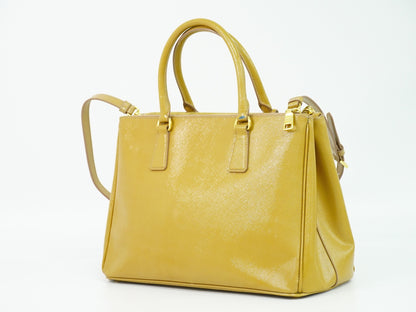 PRADA ガレリア ラージ 2WAY ショルダーバッグ キャメル 1BA274