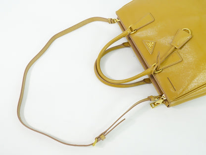 PRADA ガレリア ラージ 2WAY ショルダーバッグ キャメル 1BA274