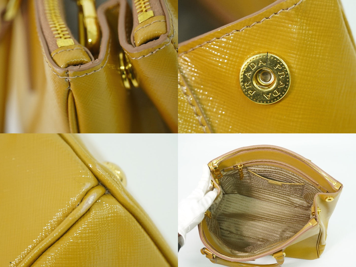 PRADA ガレリア ラージ 2WAY ショルダーバッグ キャメル 1BA274