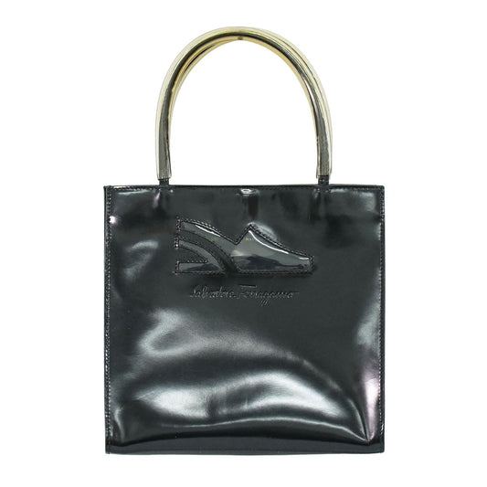 Salvatore Ferragamo パンプス モチーフ ハンドバッグ ブラック