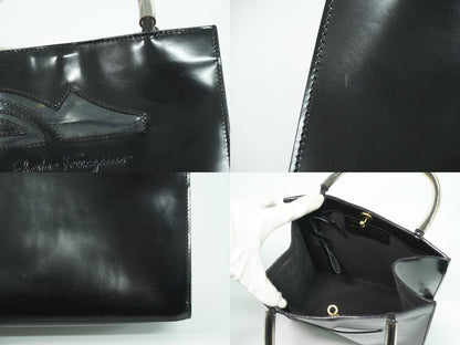 Salvatore Ferragamo パンプス モチーフ ハンドバッグ ブラック