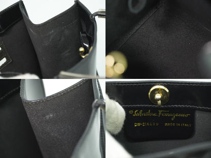 Salvatore Ferragamo パンプス モチーフ ハンドバッグ ブラック
