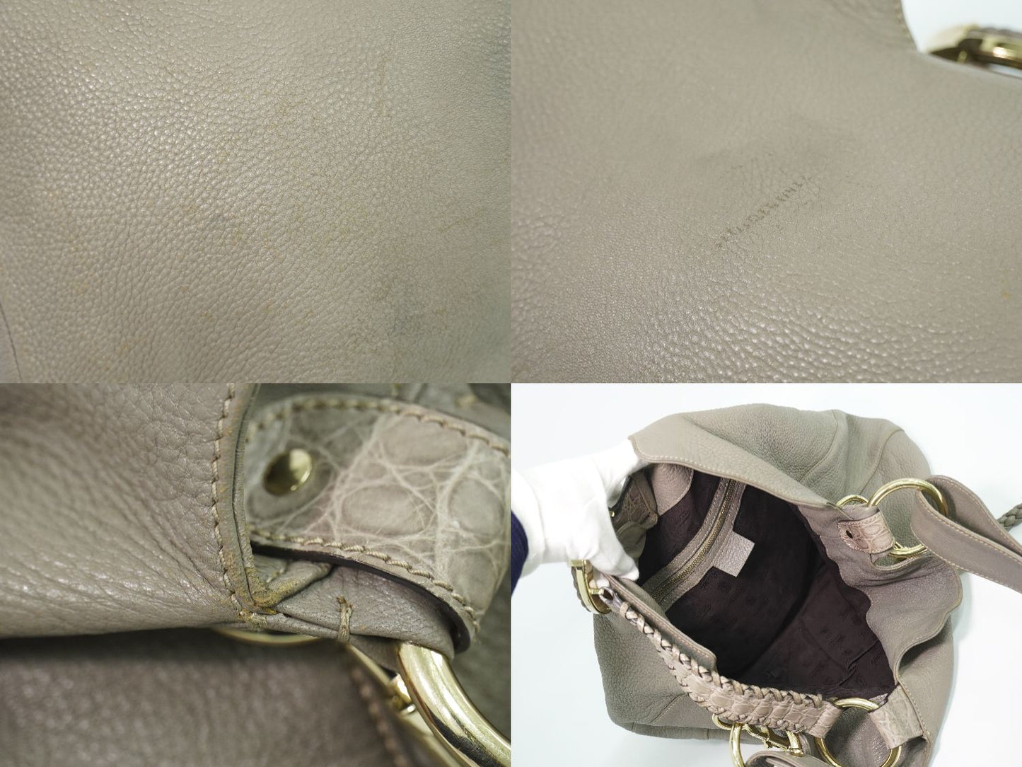 GUCCI Gウェーブ 2WAY ショルダーバッグ グレー 232931
