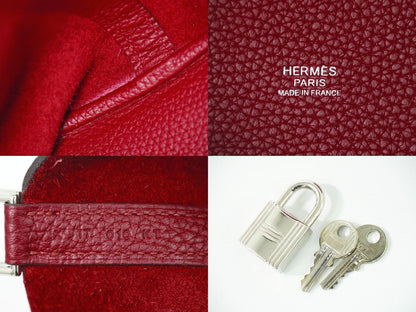 HERMES ピコタンロック PM ハンドバッグ X刻 2016年 ルージュアッシュ