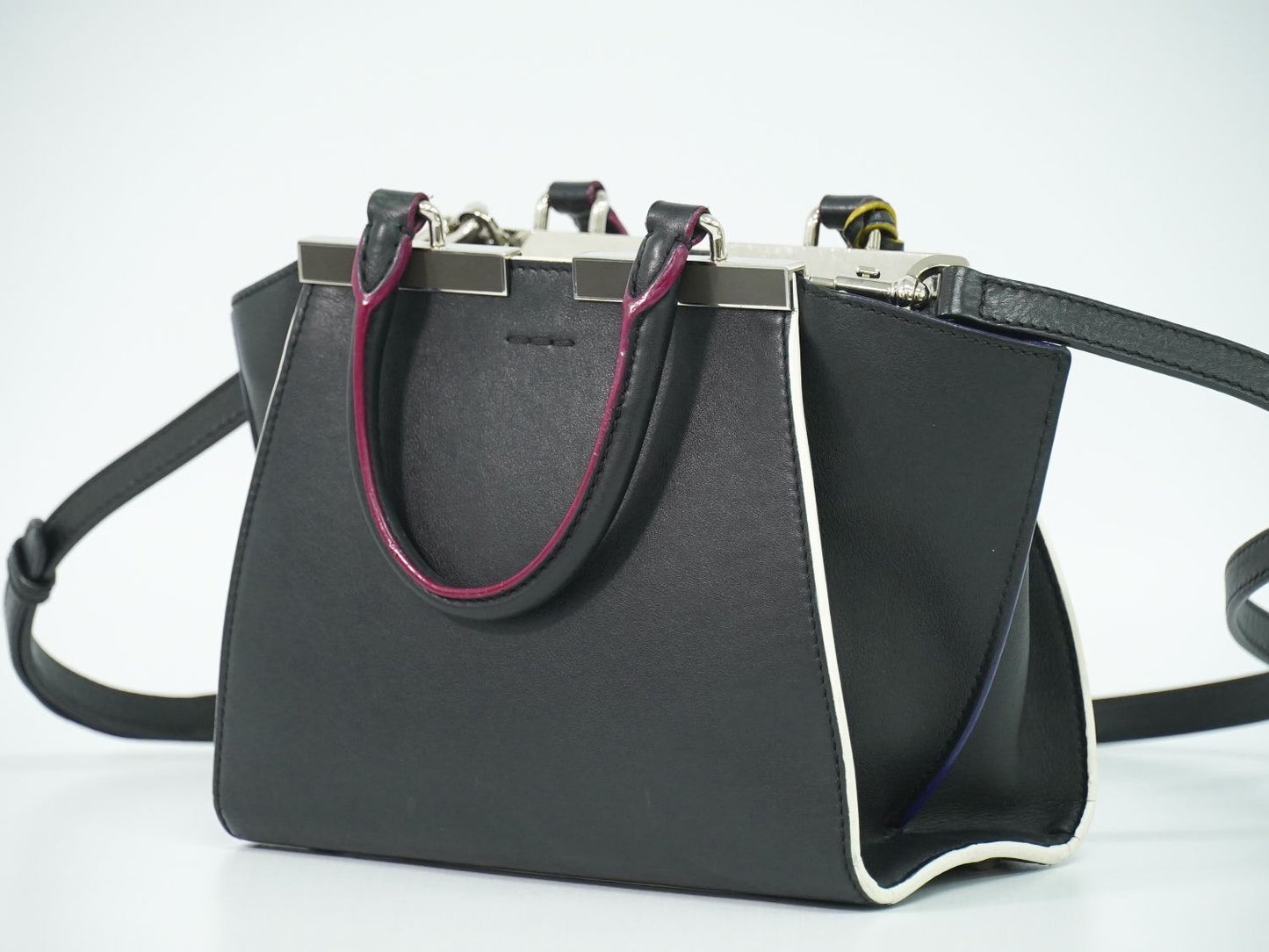 FENDI プチ トロワジュール 2WAY ショルダーバッグ ブラック 8BH333