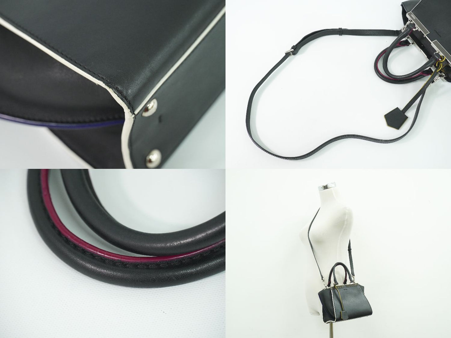 FENDI プチ トロワジュール 2WAY ショルダーバッグ ブラック 8BH333