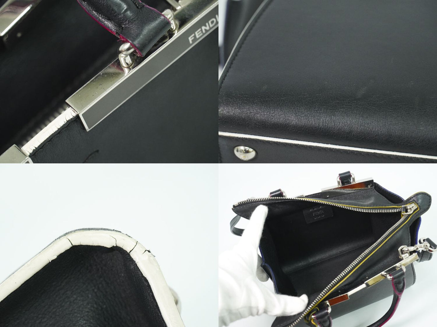 FENDI プチ トロワジュール 2WAY ショルダーバッグ ブラック 8BH333