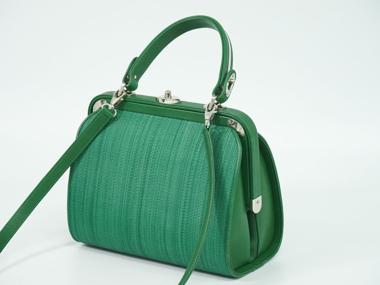 COMTESSE ホースヘアー 2WAY ショルダーバッグ グリーン