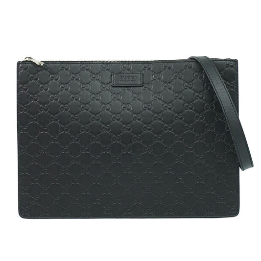 GUCCI グッチシマ レザー 2WAY ショルダーバッグ ブラック 429004