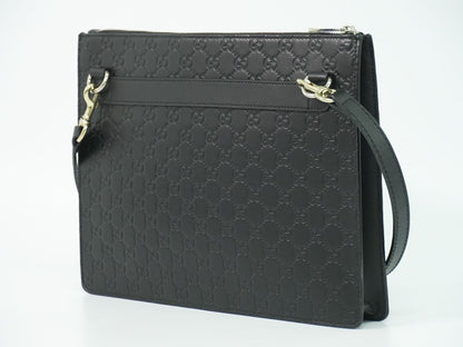 GUCCI グッチシマ レザー 2WAY ショルダーバッグ ブラック 429004