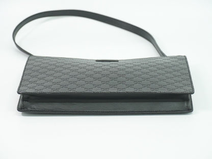 GUCCI グッチシマ レザー 2WAY ショルダーバッグ ブラック 429004