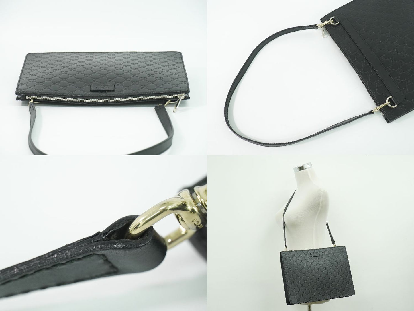 GUCCI グッチシマ レザー 2WAY ショルダーバッグ ブラック 429004