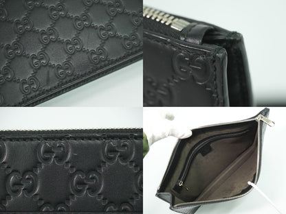 GUCCI グッチシマ レザー 2WAY ショルダーバッグ ブラック 429004